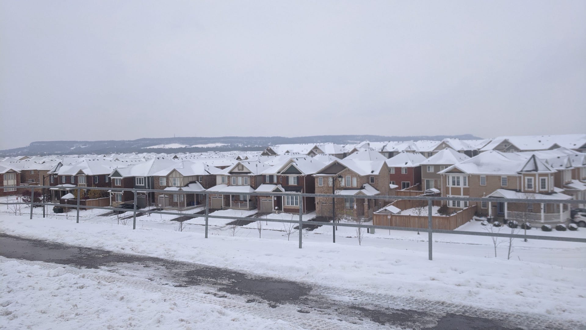 Rows of cookie cutter houses as far as the eye can see