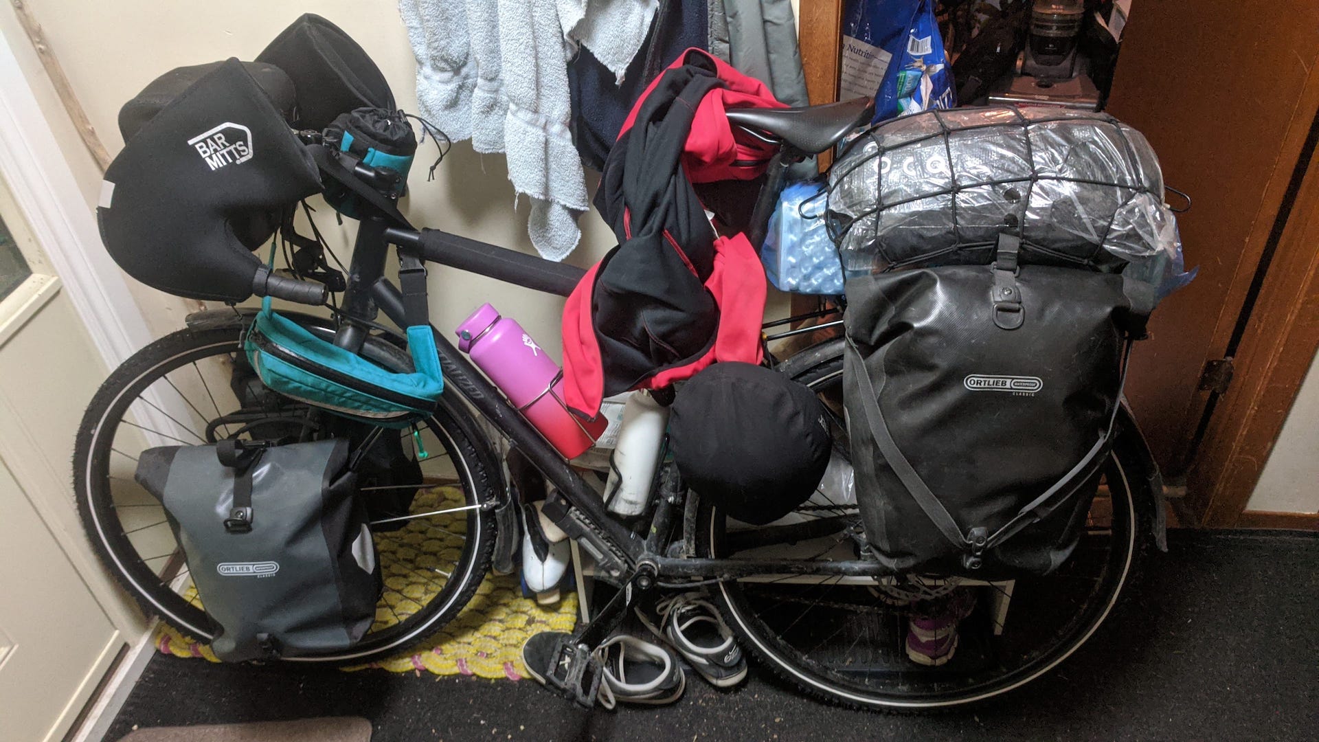 Packed for the return journey